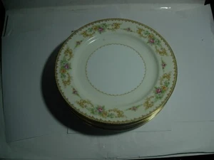 Juego de 6 platos de cena vintage Noritake China de 10" patrón floral muy bueno - Imagen 1 de 3