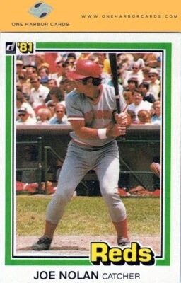 1981 Donruss Cincinnati Reds Baseball Card #302 Joe Nolan - Image 1 of 2