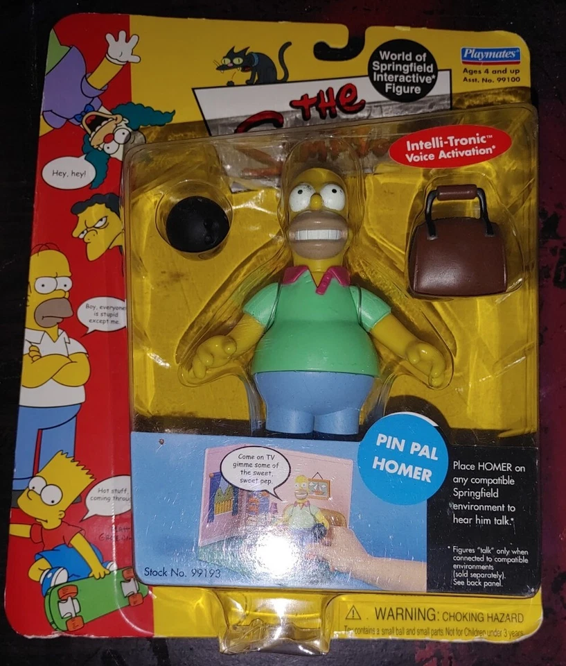 The Simpsons Wave 2 Action Figure Pin PAL Homer Toys & Games