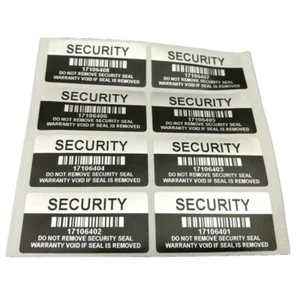 200pcs Black Security Tamper Evident Warranty Void Label Stickers 40mm x 20mm - Picture 1 of 6