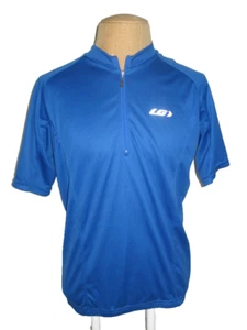 LOUIS GARNEAU CYCLING BICYCLE GENESIS JERSEY 1/4 ZIP MEN'S LARGE BLUE - Picture 1 of 4