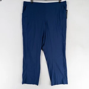 Wink W123 Women's Flat Front Cargo Pant #5155 Scrubs Sz 3X Navy Blue New - Picture 1 of 9