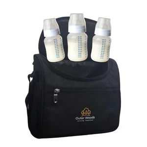 Insulated Breast Milk Cooler Bag with 4 Ice Gel Packs Keeps Milk and Food Coo... - Picture 1 of 9