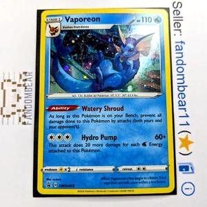 2020 Vaporeon Kosmos Holo Black Star Promo Karte SWSH072 Pokemon SWSH NM/LP - Bild 1 von 6
