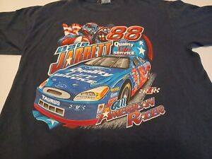 Vintage 90s Dale Jarrett #88  T Shirt All American Racer  Size XL Chase NASCAR