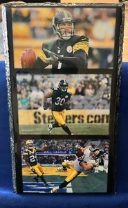 Pittsburgh Steelers 3 player 7x12” custom plaque Ben Roethlisberger & Hines Ward - Picture 1 of 2