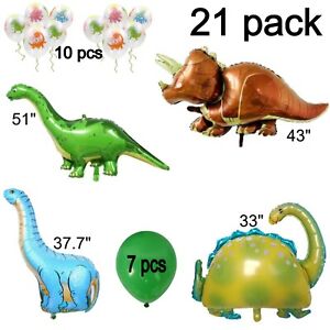 dinosaurs foil balloons giant size birthday party set decor dinosaur US Seller 0