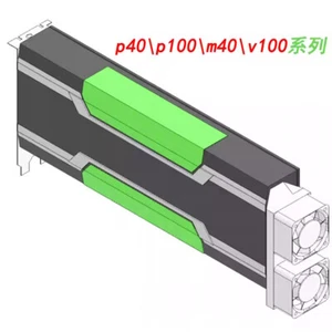 Fits Nvidia Tesla P40 M40 P100 V100 Graphics Card Angle Dual 4cm Heat Sink fan - Afbeelding 1 van 8