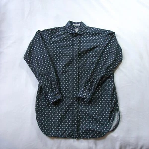 Men's FWK Engineered Garments Dark Blue Paisley Button Up Shirt 0 Single Needle - Picture 1 of 8