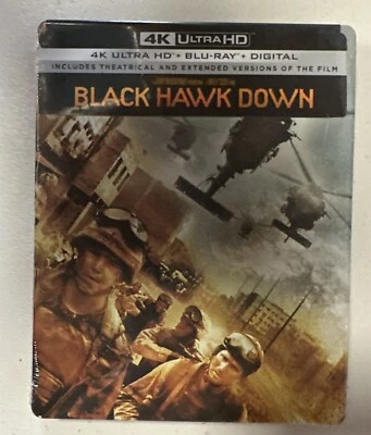 Black Hawk Down - Steelbook (4K UHD + Blu-ray + Digital, 2001, Region Free) NEW Foto 1 de 2