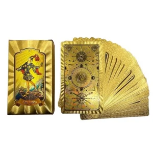 Goldfolie Waite Tarot Karten Buch für Anfänger Decks Brettspielkarten für Spiel - Bild 1 von 5