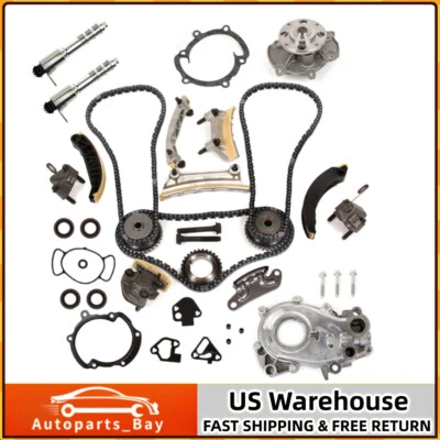 Timing Chain Kit Water Pump VTC Solenoid Fits 07-16 Cadillac Buick Suzuki 3.6L - Image 1 of 4