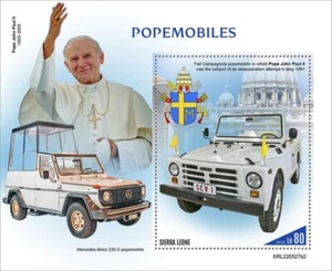 Sierra Leone - 2022 Campagnola Popemobile - Stamp Souvenir Sheet - SRL220527b2 - Picture 1 of 1