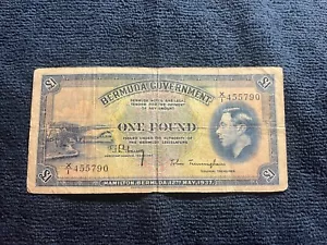 Bermuda 1 Pound P 11b 1937 - Picture 1 of 2