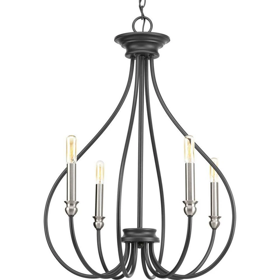 Progress Lighting  P400029-143  Whisp Graphite  4-light  21" Wide Chandelier - Image 1 of 1