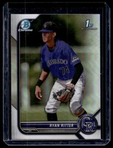 2022 Bowman Draft Baseball Chrome Refractor Ryan Ritter RC Colorado Rockies - Picture 1 of 2