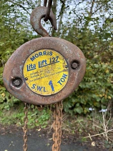 Morris Lita Lift 127 1 Ton 1000kg Chain Block Hoist Lifting Tackle - Picture 1 of 5