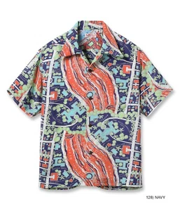 CAMISA HAWAIANA SUN SURF 2025 100% RAYÓN SS39424 “MAPA WAIKIKI” NUEVA - Imagen 1 de 14