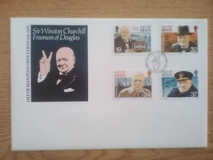 P.......GB ISLE OF MAN - FDC -1990 SIR WINSTON CHURCHILL - Picture 1 of 1