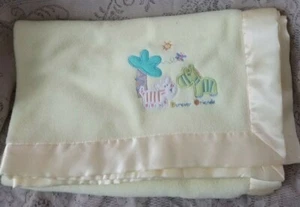 Carters Forever Friends Tiger Zebra Tree Fleece Satin Baby Blanket 30 X 40 - Picture 1 of 3