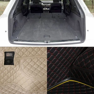 Trunk Cargo Liner Leather Protector Capter Mat Seat Back Cover For Audi Q7 - Picture 1 of 8