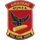 472Nd Airborne Field Artillery Battalion Patch Hell From Above