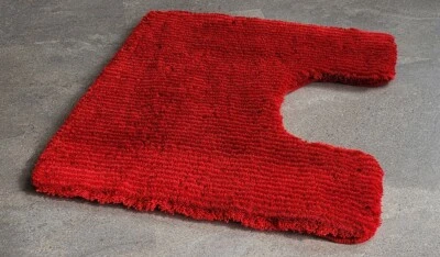 Minya Granat Rot WC-Vorleger mit Ausschnitt 55x55cm/ b.b.home passion  - Bild 1 von 4