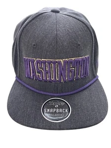 Zephyr Washington Huskies Guise Baseball Cap One Size Snapback Charcoal Gray NEW - Picture 1 of 6