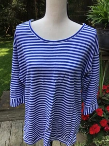 T-Shirts Talbots 1x Oberteile blau/weiß gestreift Kreuzrücken. - Bild 1 von 6