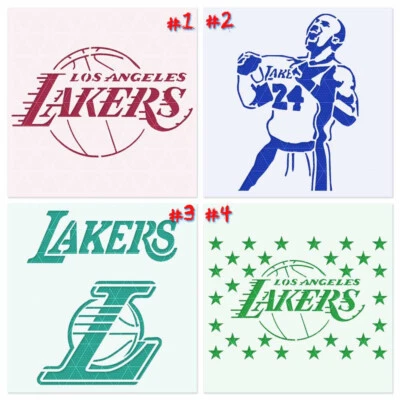 Plantilla LA Lakers - Logo de Los Ángeles - Mylar reutilizable 10 mil - Baloncesto artesanal  Foto 1 de 4
