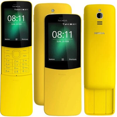 Unlocked Original Nokia 8110 4GB Dual Sim 4G International Version Phone Yellow - Image 1 of 4
