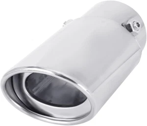 Adjustable 1.75-2.75 Inch Inlet Exhaust Tips, 3.5" Oval Outlet, Stainless Steel - Picture 1 of 12