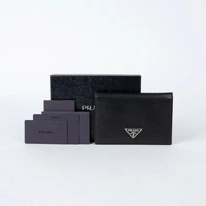 Prada 2MV017 Triangle Logo Passport Case Card Holder 129079437 - Picture 1 of 8