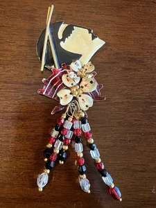 Stunning & Rare Early Vintage Lunch At The Ritz Art Deco Woman’s Face Brooch - Picture 1 of 10