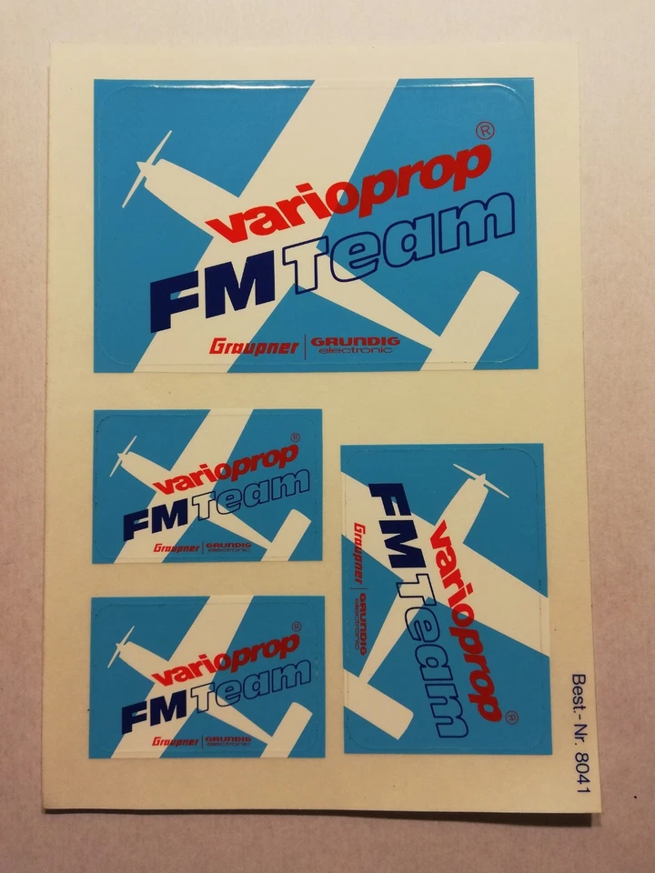 Rarität. Graupner Aufkleber Varioprop FM Team. - Bild 1 von 1