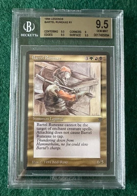 Bartel Runeaxe - Legends - MTG - BGS 9.5. GEM MINT. More MTG In My Store. - Image 1 of 2