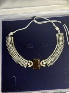 Beautiful American Diamond Set With Red Stone - Picture 1 of 3
