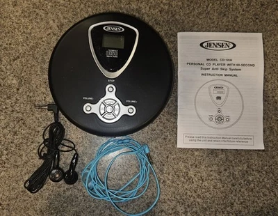 Jensen Portable CD Player CD-60A Tested with Earphones - Image 1 of 4