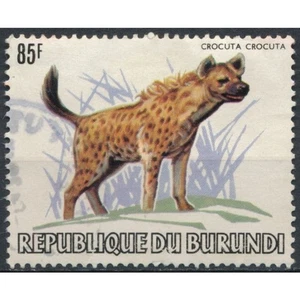 Afrikanische Tiere: 85f Hyäne - Burundi 1982 - FH Postgebrauch - MiNr 1595 - Bild 1 von 2