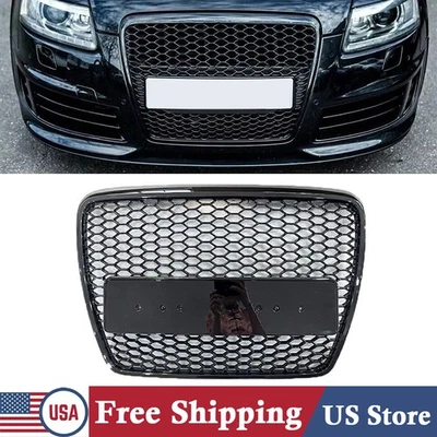 Front Bumper Center Grille Grill Honeycomb Style Mesh For Audi A6 C6 2005-2011 Foto 1 de 4