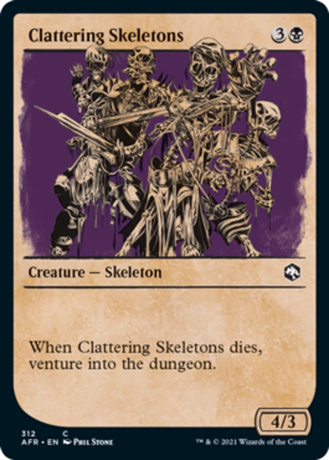 x1 Clattering Skeletons - Showcase - Forgotten Realms - NM - MTG - Image 1 of 1