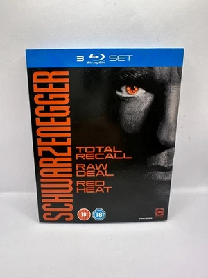 Schwarzenegger Collection Total Recall Red Heat Raw Deal Blu-ray Region B - Image 1 of 3