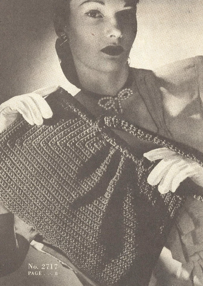 VINTAGE Tailored Purse/Apparel/Crochet Pattern INSTRUCTIONS ONLY - Image 1 of 1