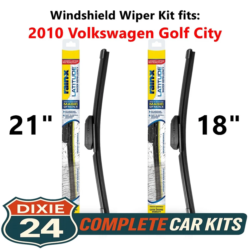 Rain-X Latitude 2-n-1 Wiper Kit fits: 2010 Volkswagen Golf City (21" & 18") - Image 1 of 4
