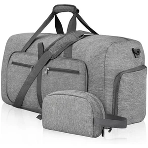 Juego de 2 PIEZAS Bolsa de Gimnasio Plegable Deportes Viaje Lona Bolsa de Entrenamiento con Zapatos Compartmen - Imagen 1 de 11