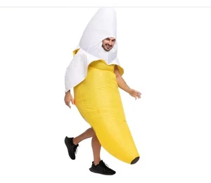 Aufblasbares Bananen Kostüm Erwachsene Halloween Eis Werbung - Bild 1 von 8