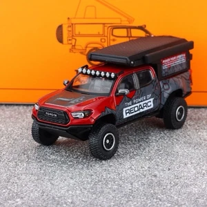 GCD 1:64 Toyota Tacoma cámper todoterreno diecast modelos de autos coleccionables regalos rojos - Imagen 1 de 9