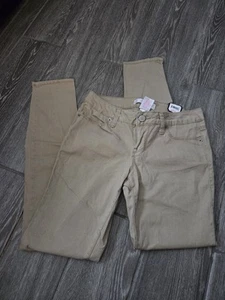 No Boundaries NoBo Juniors Skinny Low Rise Khaki Twill Stretch Jeans Size 5 New - Picture 1 of 4
