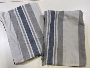Nautica Home Standard Pillow Shams Heather Gray/Blue/White Good Condition