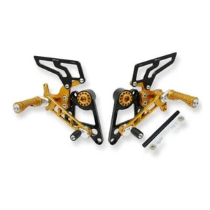 Adjustable CNC Racing rear sets gold Ducati Hypermotard 1100 EVO SP 2010-2012 - Picture 1 of 5